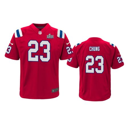 New England Patriots #23 Patrick Chung Red Game Jersey - Youth