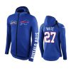 Buffalo Bills #27 Tre'Davious White Royal NFL 100th Anniversary Hoodie - Men 2 27 royal tredavious white hoodie