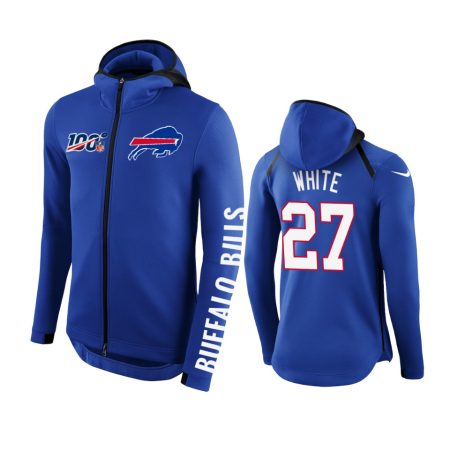 Buffalo Bills #27 Tre'Davious White Royal NFL 100th Anniversary Hoodie - Men