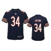Chicago Bears #34 Walter Payton Navy Game Jersey - Youth 3 34 walter payton navy game jersey