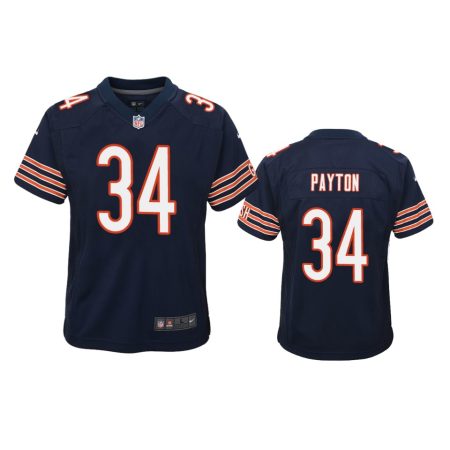 Chicago Bears #34 Walter Payton Navy Game Jersey - Youth