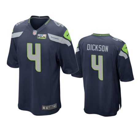 Seattle Seahawks #4 Michael Dickson Navy Game Jersey - Men's