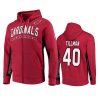 Arizona Cardinals #40 Pat Tillman Cardinal-Black Blowout Hoodie - Men 2 40 cardinal black pat tillman hoodie