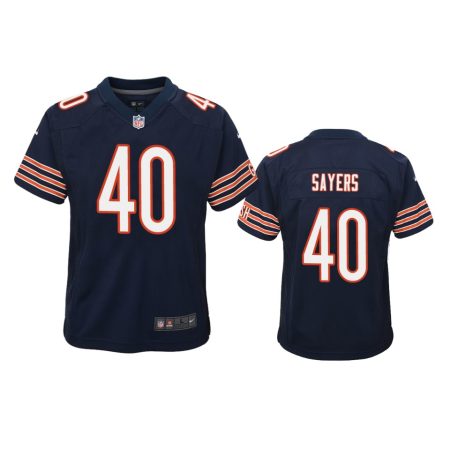 Chicago Bears #40 Gale Sayers Navy Game Jersey - Youth