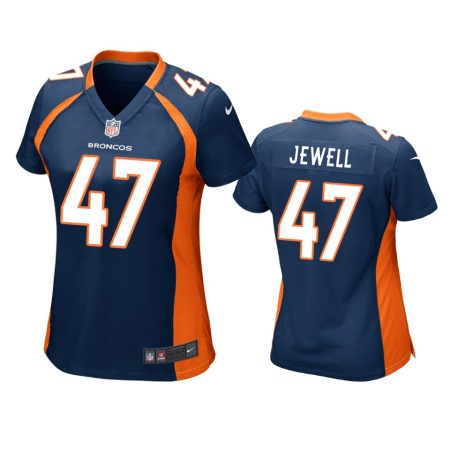 Denver Broncos #47 Josey Jewell navy Game Jersey - Women