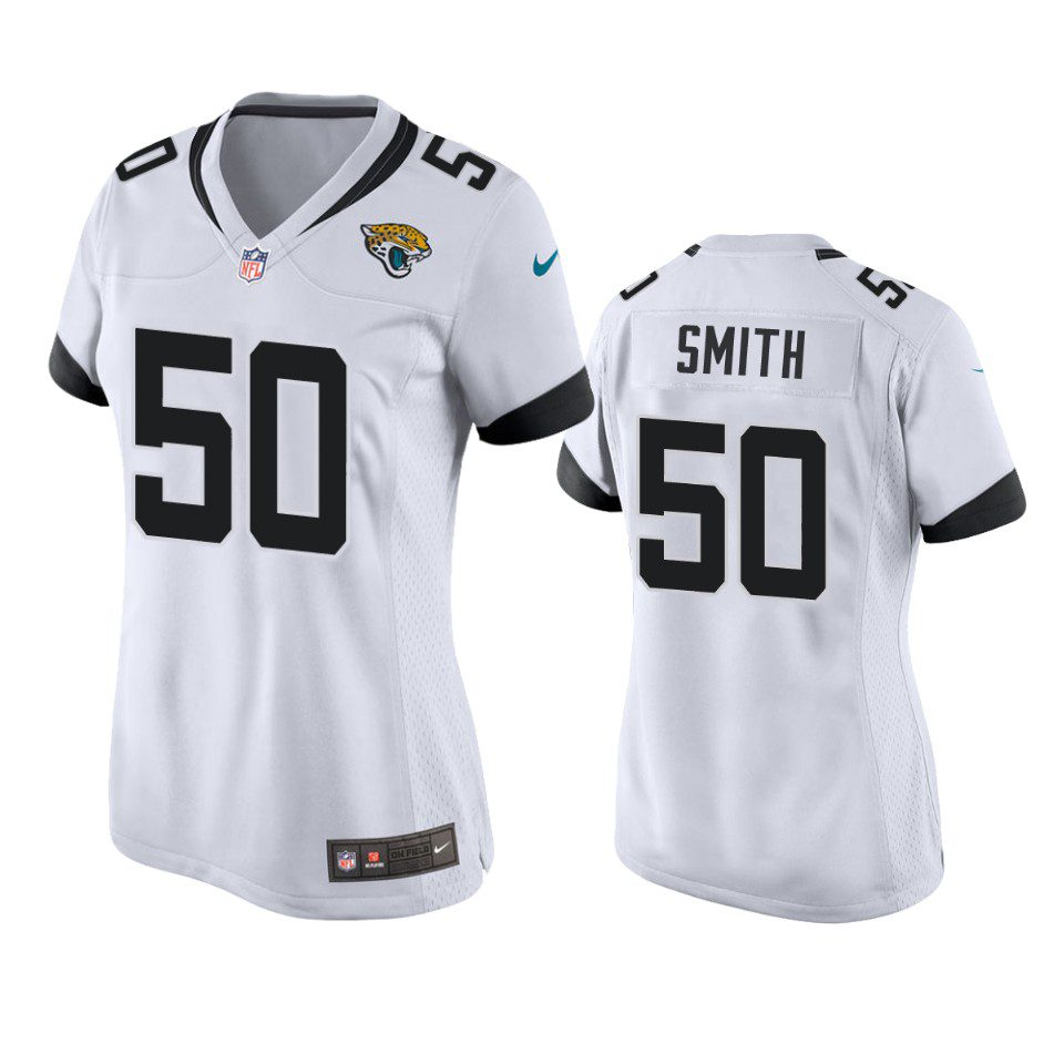 Jacksonville Jaguars #50 Telvin Smith White Game Jersey - Women 1 50 telvin smith white game jersey