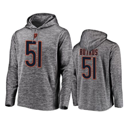 Chicago Bears #51 Dick Butkus Gray Streak Fleece Hoodie - Men's