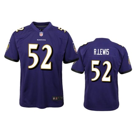 Baltimore Ravens #52 Ray Lewis Purple Game Jersey - Youth