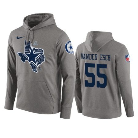 Dallas Cowboys #55 Leighton Vander Esch Gray 2018-19 NFL Playoffs Hoodie - Men