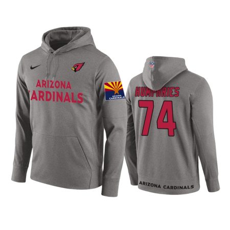 Arizona Cardinals #74 D.J. Humphries Gray Circuit Wordmark Hoodie - Men