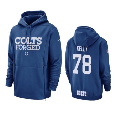 Indianapolis Colts #78 Ryan Kelly Blue Nike Sideline Lockup Hoodie - Men's