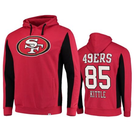 San Francisco 49ers #85 George Kittle Scarlet Team Iconic Hoodie - Men