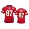 87 travis kelce red game jersey