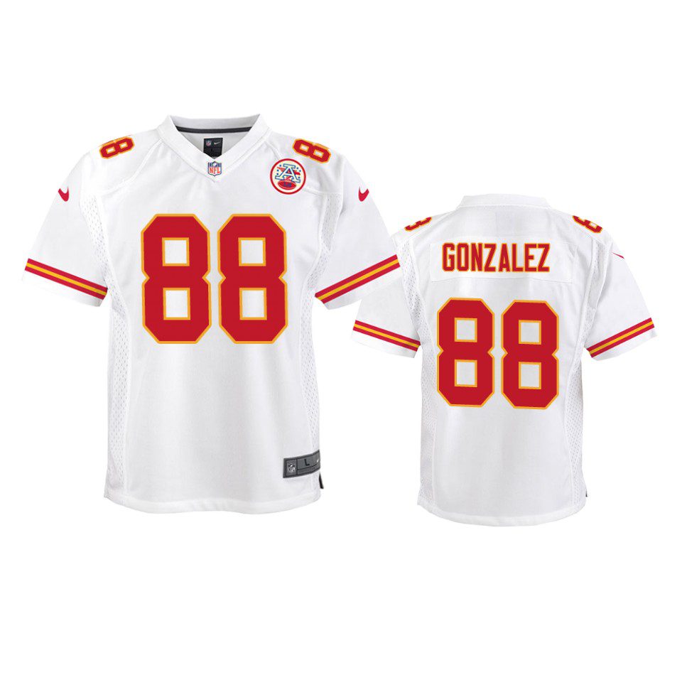 Kansas City Chiefs #88 Tony Gonzalez White Game Jersey - Youth 1 88 tony gonzalez white game jersey