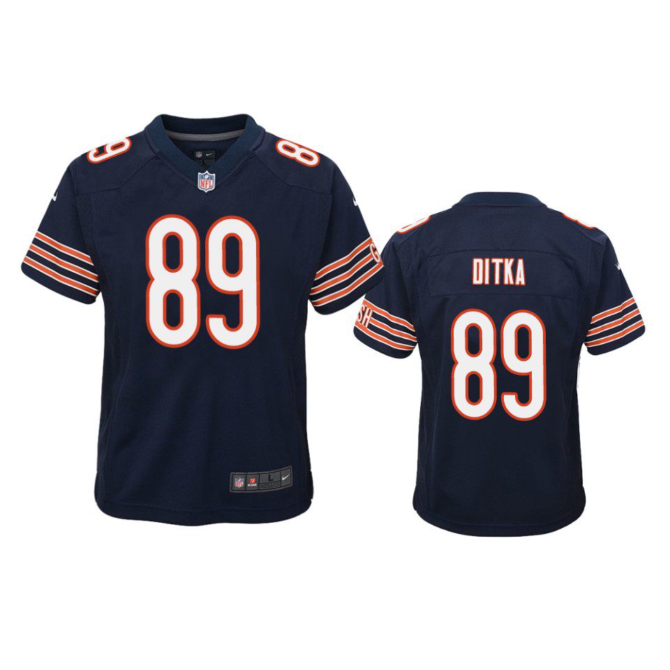Chicago Bears #89 Mike Ditka Navy Game Jersey - Youth 1 89 mike ditka navy game jersey