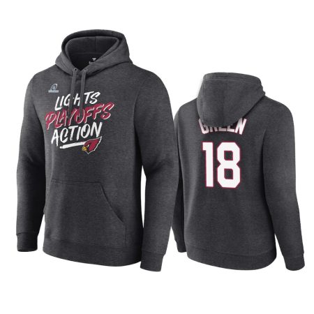 Arizona Cardinals A.J. Green Charcoal 2021 NFL Playoffs Lights Action Hoodie
