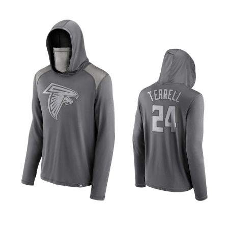 A.J. Terrell Atlanta Falcons Gray Rally On Transitional Face Covering Pullover Hoodie