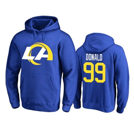 Aaron Donald Los Angeles Rams Royal 2020 New Logo Pullover Hoodie