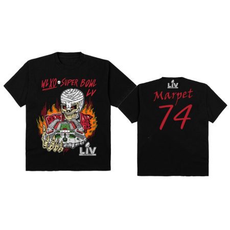 Buccaneers Ali Marpet Black Super Bowl LV Halftime Show The Weeknd x Warren Lotas XO T-Shirt