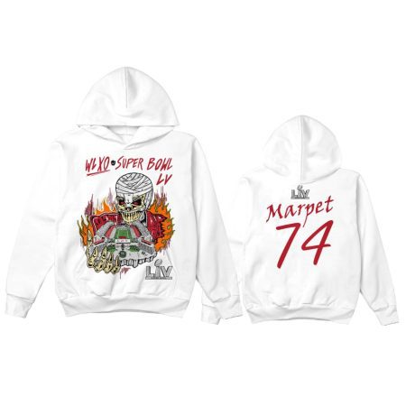 Buccaneers Ali Marpet White Super Bowl LV Halftime Show The Weeknd x Warren Lotas XO Hoodie