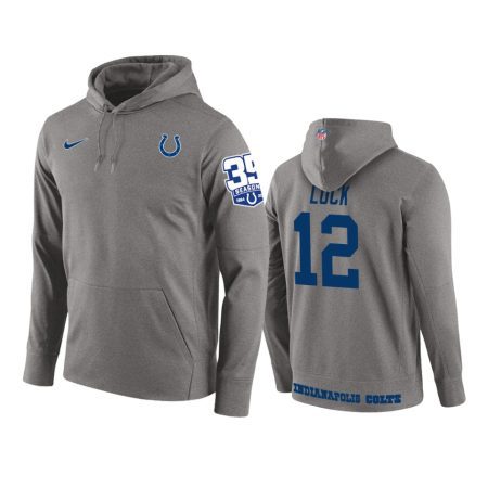 Indianapolis Colts Andrew Luck Gray Circuit Wordmark Pullover Hoodie