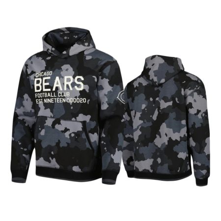 Chicago Bears Black Camo Pullover Hoodie