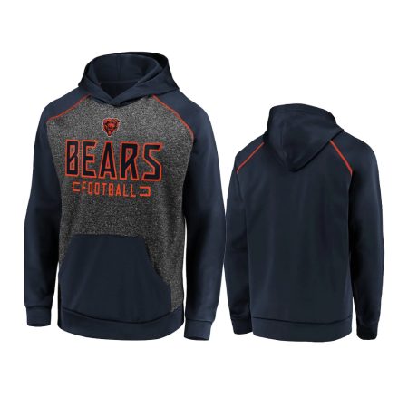 Chicago Bears Charcoal Navy Game Day Ready Chiller Fleece Raglan Pullover Hoodie