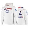 Chicago Bears Eddie Jackson White Americana Pullover Hoodie 3 bears eddie jackson white americana hoodie