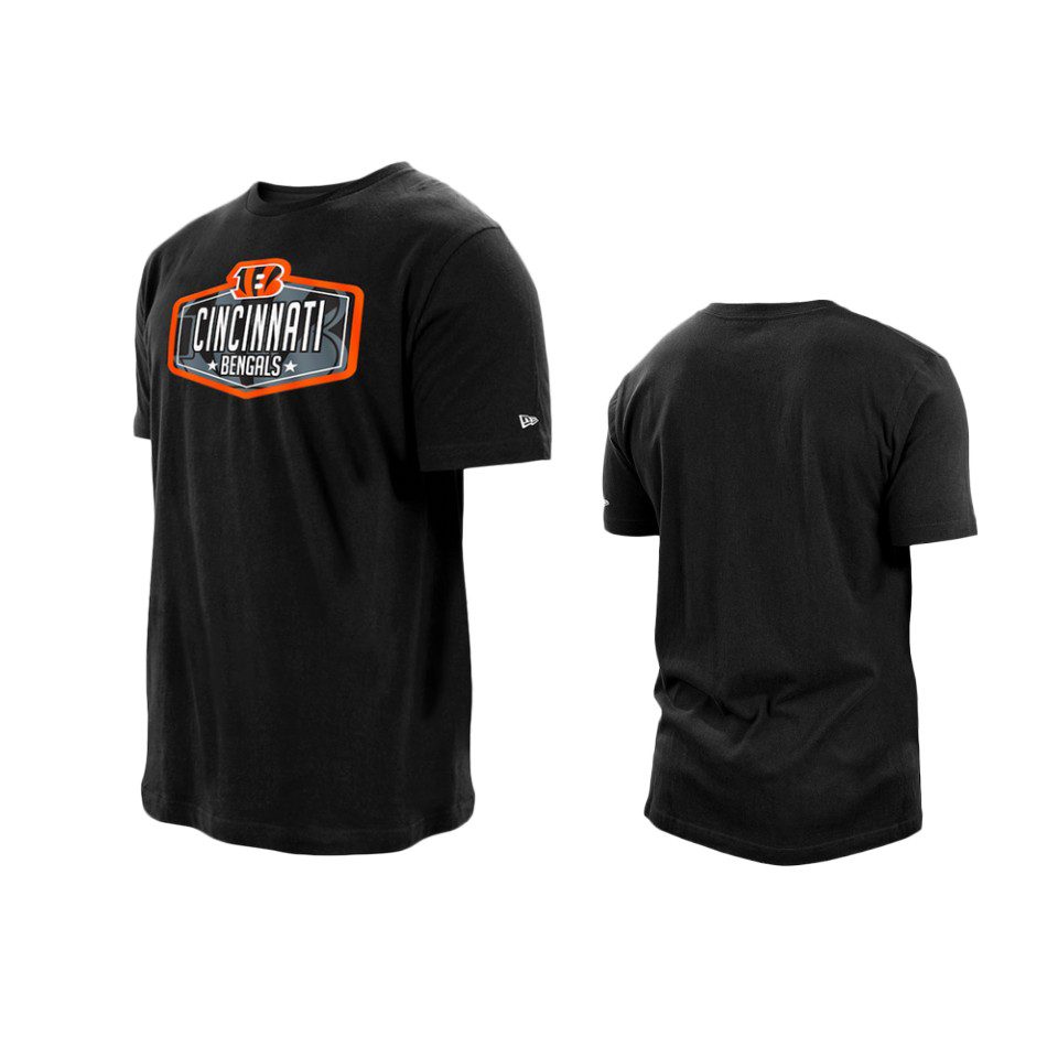 Cincinnati Bengals Black 2021 NFL Draft Hook T-Shirt 1 bengals black 2021 nfl draft hook t shirt