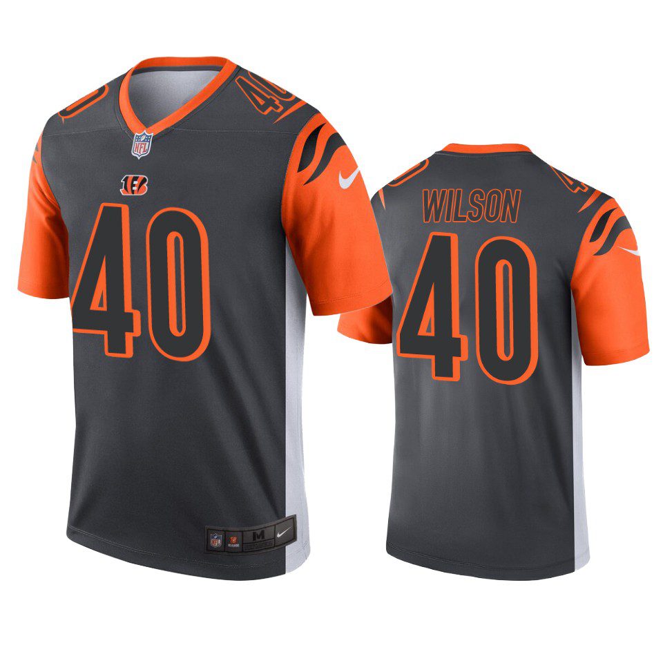 Cincinnati Bengals Brandon Wilson Silver Inverted Legend Jersey 1 bengals brandon wilson silver inverted legend jersey