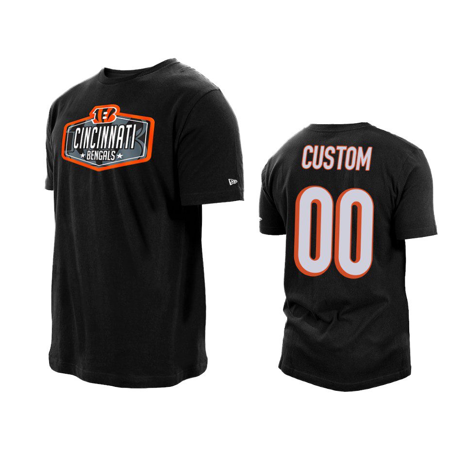 Cincinnati Bengals Custom Black 2021 NFL Draft Hook T-Shirt 1 bengals custom black 2021 nfl draft hook t shirt