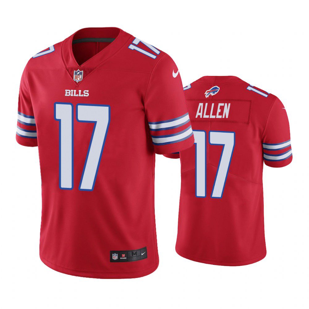Buffalo Bills #17 Men Red Josh Allen Color Rush Limited Jersey 1 bills 17 josh allen red color rush limited jersey