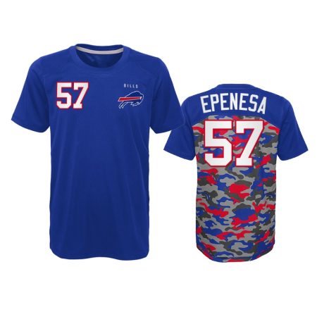 Buffalo Bills A.J. Epenesa Outerstuff Camo Royal Extra Yardage T-Shirt
