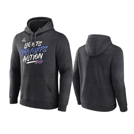 Buffalo Bills Charcoal 2021 NFL Playoffs Lights Action Hoodie