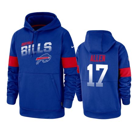 Buffalo Bills Josh Allen Royal 100th Season Sideline Team Logo Hoodie
