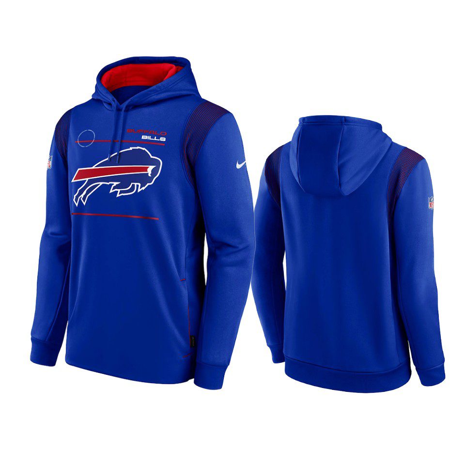 Buffalo Bills Royal Sideline Logo Performance Pullover Hoodie 1 bills royal sideline logo performance hoodie