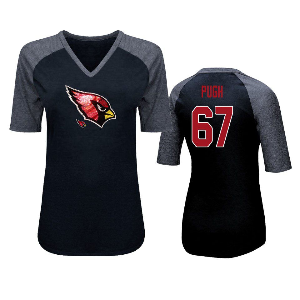 Cardinals #67 Justin Pugh Black Half Sleeve Raglan Plus Size T-Shirt - Women's 1 black womens justin pugh half sleeve raglan t shirt 0a