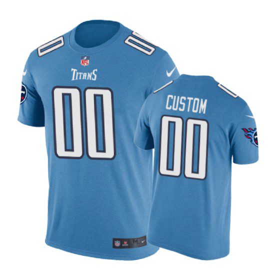 Carolina Panthers #00 Custom Color Rush Nike T-Shirt - Men's 1 blue custom t shirt