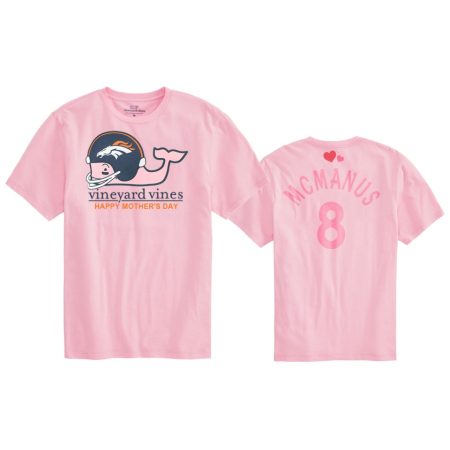 Women's Denver Broncos Brandon McManus Pink Mother's Day T-Shirt