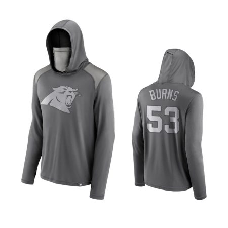 Brian Burns Carolina Panthers Gray Rally On Transitional Face Covering Pullover Hoodie