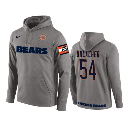 Chicago Bears Brian Urlacher Gray Circuit Wordmark Pullover Hoodie