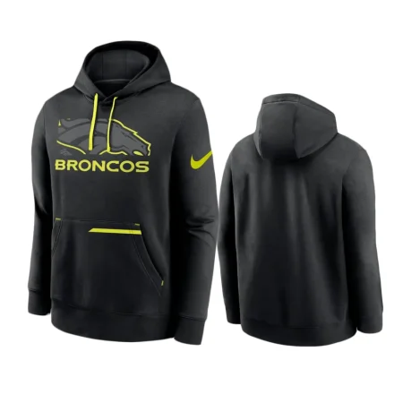 Denver Broncos Black Volt Pullover Hoodie