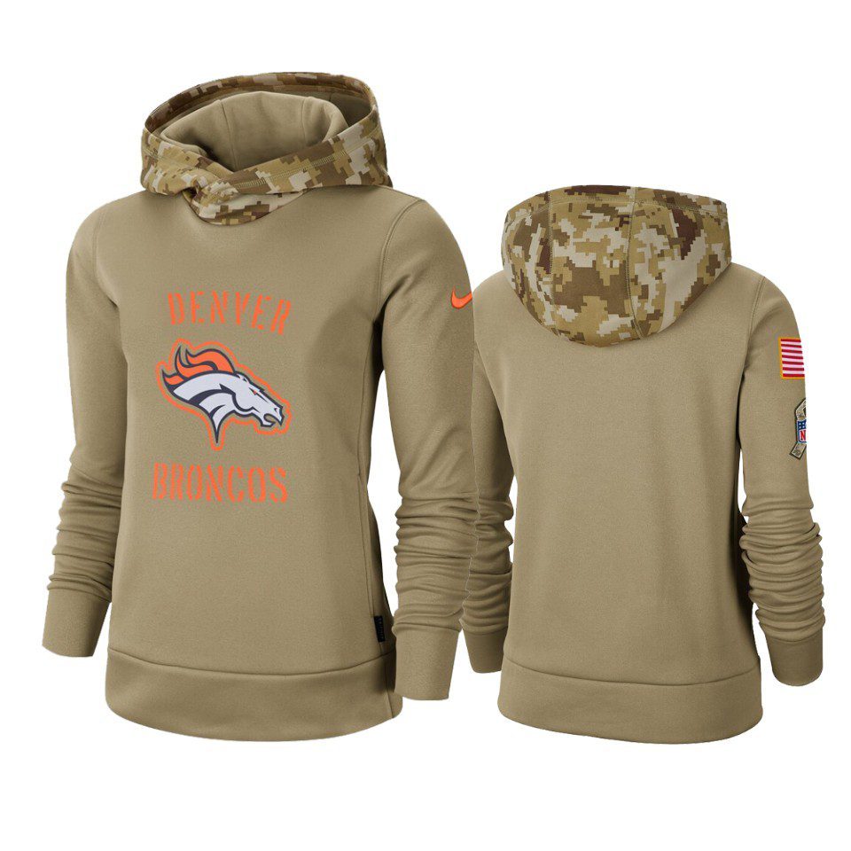 Denver Broncos Khaki 2019 Salute to Service Therma Pullover Hoodie 1 broncos khaki 2019 salute to service pullover hoodie