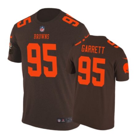 Cleveland Browns #95 Myles Garrett Color Rush Nike T-Shirt - Men's