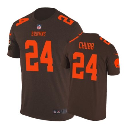 Cleveland Browns #24 Nick Chubb Color Rush Nike T-Shirt - Men's