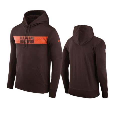 Cleveland Browns # Brown Nike Pullover Team Sideline Hoodie - Men's