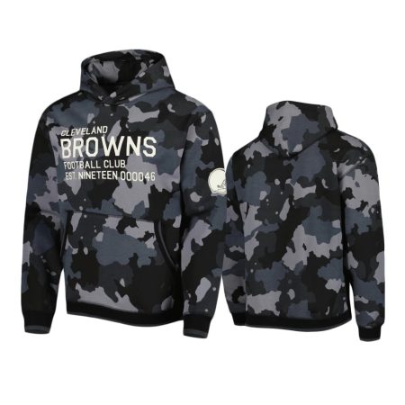 Cleveland Browns Black Camo Pullover Hoodie
