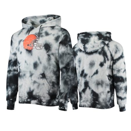 Cleveland Browns Black Tie-Dye Pullover Hoodie