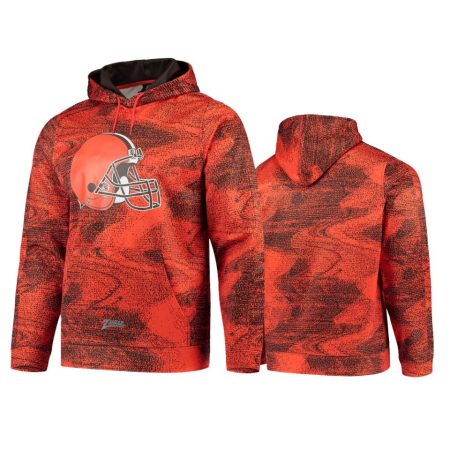 Cleveland Browns Brown Orange Static Pullover Hoodie