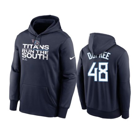 Tennessee Titans Bud Dupree Navy 2021 AFC South Division Champions Trophy Hoodie